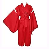 Inuyasha Cosplay Kostüm Japanisch Rot Kimono Adult Halloween Kostüm...