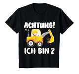 Kinder 2. Geburtstag Jungen 2 Jahre Bagger Baustelle Geburtstags...