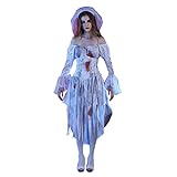 Geisterbraut Damen Miss Havisham Halloween Abendkleid Kostüm Corpse...