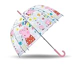 Kids Euroswan - Regenschirm Transparent Glocke 19'' Peppa Handbuch,...