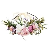 TSHAOUN Blumen Stirnband Haarband Blumenkranz, Blumenkrone Haare für...