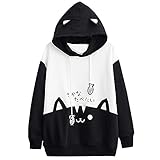 Mophghdj Katzenohren Hoodie Pullover MäDchen Süß Kawaii Cute Katzen...