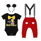 Baby Jungen 1. Geburtstag Party Mickey Mouse Fancy Outfit Fliege...