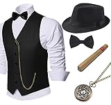 Coucoland 1920s Accessoires Herren Mafia Gatsby Kostüm Set inklusive...