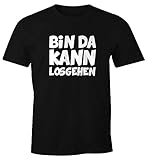 MoonWorks Herren T-Shirt mit Spruch Bin da kann losgehen Fun-Shirt...