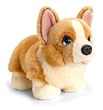 tachi Plüschtier Hund Corgi, Stofftier Welpe beige weiß, Kuscheltier...