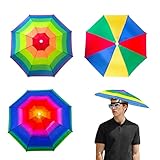VIKSAUN 3 Stück Regenbogen-Regenschirmhüte Camouflage Angelkappe...