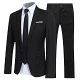 Allthemen Anzug Herren Anzüge Slim Fit 2 Teilig Business Herrenanzug...