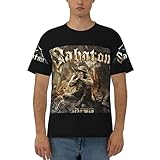 Herren Sabaton Tshirt Kurzarm T-Shirt mit Rundhalsausschnitt Sport...