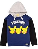 Pokemon Hoodie Jungen Kinder Pikachu Gesicht Blue Game Sweater...