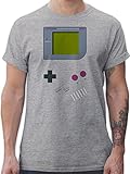 T-Shirt Herren - Nerd Geschenke - Gameboy - XL - Grau meliert -...