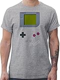 T-Shirt Herren - Nerd Geschenke - Gameboy - XL - Grau meliert -...