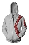 QYIFIRST Herren Jacke Sparta Mantel Cosplay Kostüm Zip-Up Hoodie...