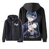 EDMKO Black Butler Sweatshirt Anime Unisex Reißverschluss Sportswear...