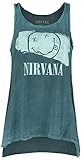 Nirvana Paint Stone Frauen Top Petrol M 100% Baumwolle Band-Merch,...