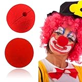 EROSPA® - Clown-Nase - Schaumstoff - Rot - 2 Stück - Karnevel...