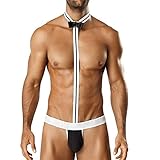 Creamlin Herren Sexy Mankini Beach Swimwear Hosenträger Tanga Kellner...