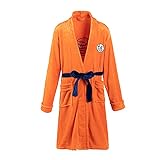 Mens Kimono Bademantel Sleepwear Casual Knee Länge Orange...