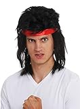 WIG ME UP - SARL001-P103 Perücke Stirnband Karneval Herren lang...