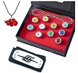 11 Stück Anime Ringe,Akatsuki Ringe Set,Naruto Ringe mit Naruto...