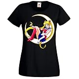 TRVPPY Damen T-Shirt Modell Sailormoon - Schwarz M