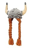 Euro Souvenirs 32187 Mütze Wikinger Helm mit Zöpfen 55 cm