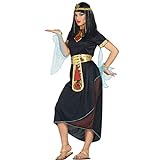 Amakando Geheimnisvolles Ägypterin-Kostüm für Damen/Blau-Gold M...