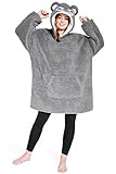 CityComfort Übergröße Kapuzenpullover Decke mit Ärmeln Blanket...