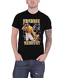Freddie Mercury T Shirt Live on Stage Homage Logo Nue offiziell Herren