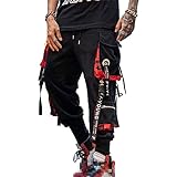 Hello MrLin Herren Techwear Hosen Hip Hop Jogger Cargo Pants Baggy...