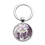 Anime Re Zero Series Schlüsselanhänger Emilia Rem Ram Schönes...