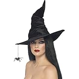 NET TOYS Hexenhut mit Spinne Halloween Hut Schwarz Hexen Hut...