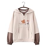 HIMI HIMIFASHION Niedlicher Hoodie für Teenager Mädchen Kawaii Milch...