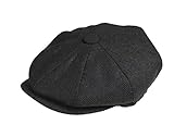 Peaky Blinders Tellermütze, „Newsboy“-Stil, Wolle, 8 Stoffstücke...