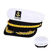 YOUDALIS Kapitänsmütze,Verstellbare Yacht Schiff Boot Marine...