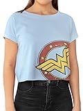 DC Comics Damen Crop T-Shirt Wonder Woman Blau X-Large