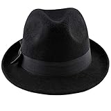 KYEYGWO Fedora-Hut Mode Filz Gangster Hüte für Herren und Damen,...
