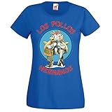 TRVPPY Damen T-Shirt Modell Los Pollos Hermanos - Royalblau L
