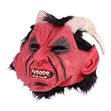 HOMSFOU Gehörntes Schaf Teufelmaske Geistermaske Rote Maske The Fiend...