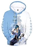 AMOMA Cosplay Anime Spiel Genshin Impact 3D Digital Hoodie Freizeit...