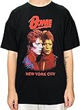 David Bowie Herren Bowie NYC T-Shirt Schwarz