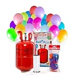 Party Factory Helium Ballongas für 30 Luftballons inkl. 30 Ballons...