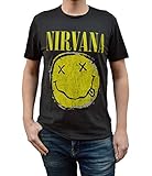 Amplified Shirt Nirvana Worn Out Smiley, XL, Grau