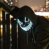 RoserRose 2022 Halloween Maske, LED Horror Maske mit 3...