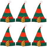 6 Kinder Elfenmützen Hut für Elfen für Kostüm Elfe Waldgeist...