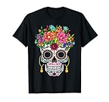 Blume Sugar Skull Souls Day Muertos Day Of Dead Halloween T-Shirt