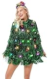 U LOOK UGLY TODAY Hässlicher LED Leuchtende Weihnachtspullover Damen...