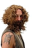 WIG ME UP - 6098A+B-P6 Perücke & Bart Karneval Fasching Urmensch...