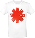 Red Hot Chili Peppers Red Logo Männer T-Shirt weiß M 100% Baumwolle...