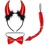 baotongle 3tlg Teufelshörner Kostüm Set Teufel Kostüm Kit Teufel...